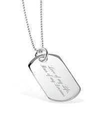 Silver Dog Tag Necklace